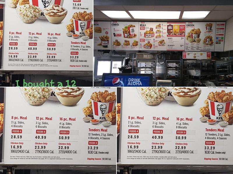 KFC Menu