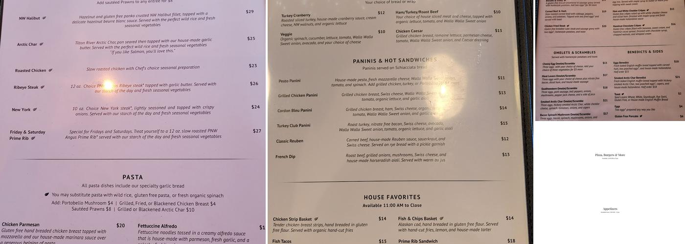 Jeremy's Farm to Table Menu