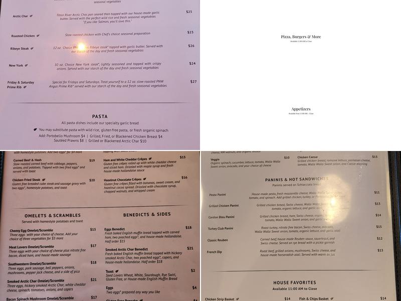 Jeremy's Farm to Table Menu