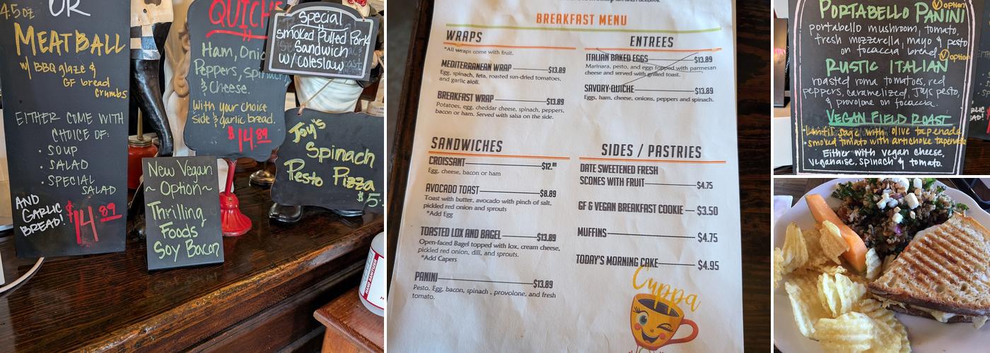 Once Upon A Thyme Menu