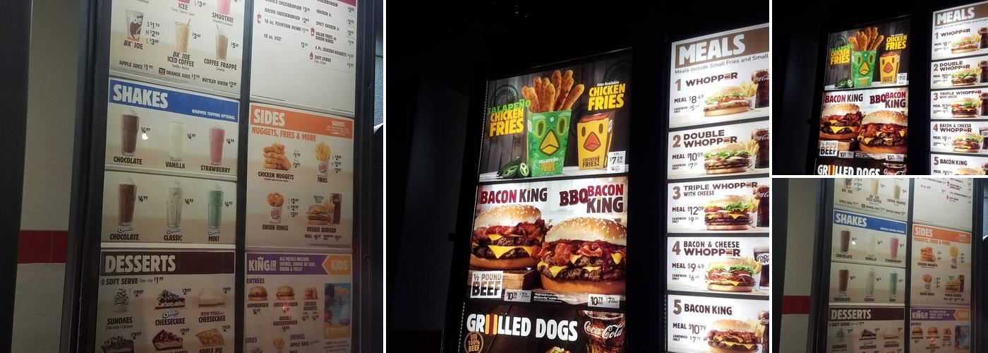 Burger King Menu