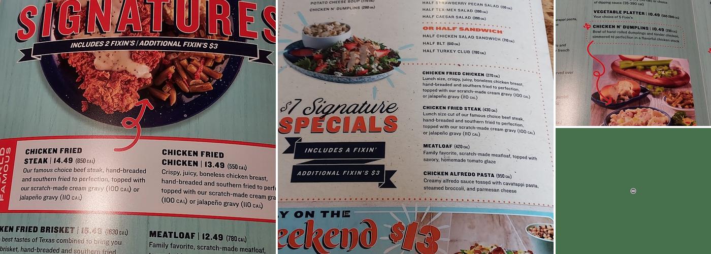 Cotton Patch Cafe Menu