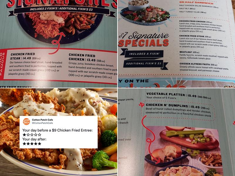 Cotton Patch Cafe Menu