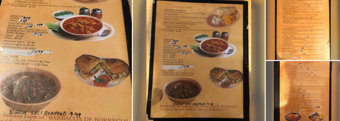 Garibaldi Restaurant Menu