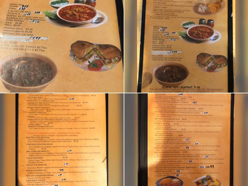 Garibaldi Restaurant Menu