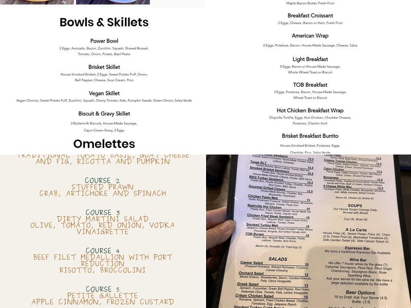 The Olive Branch Menu