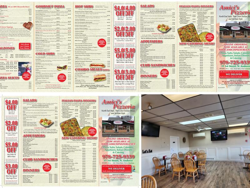 Amici's Pizzeria Menu