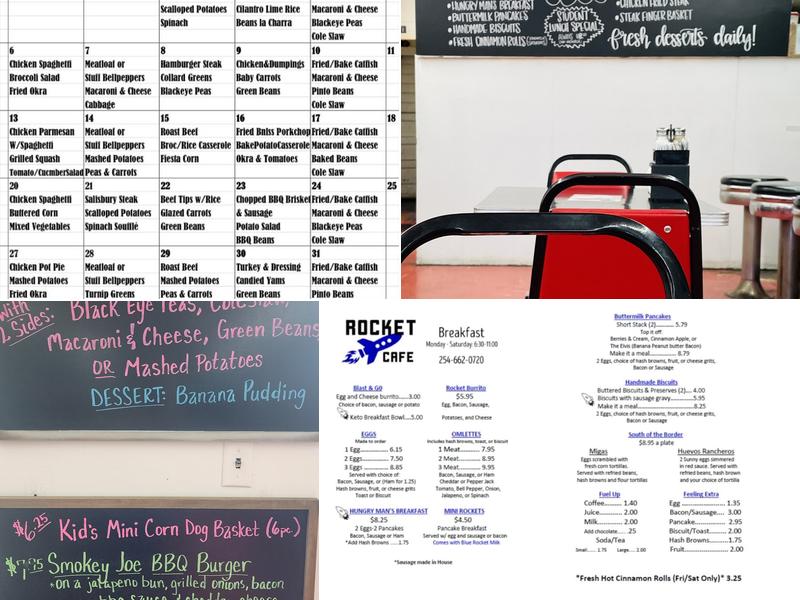 Rocket Cafe Menu