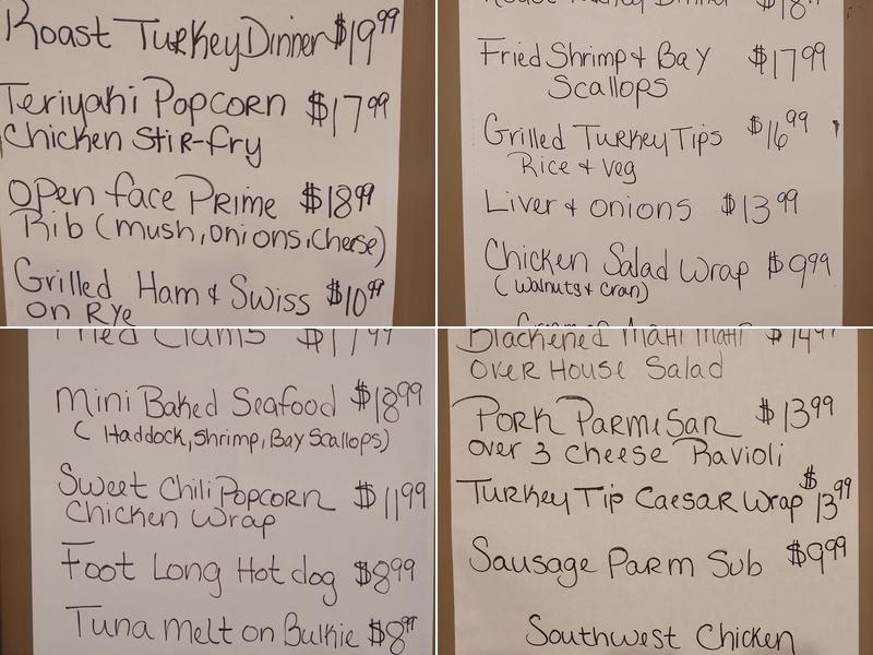 Fireside Restaurant Menu