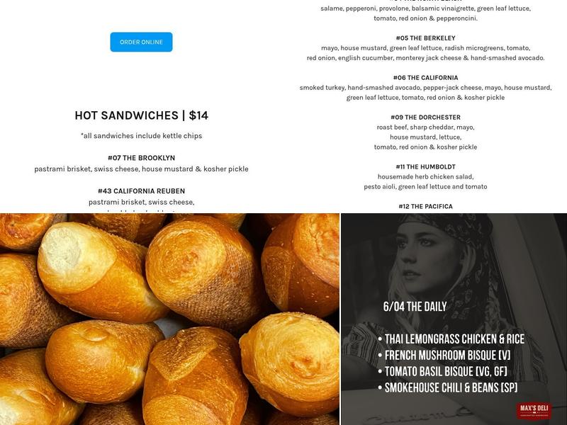 MAX'S DELI & CATERING Menu