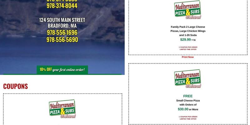 Mediterranean Roast Beef Menu