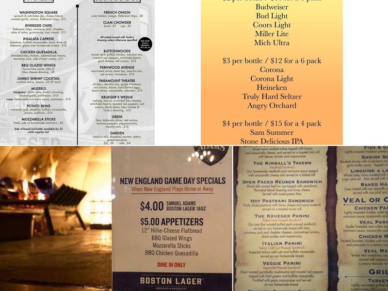 Krueger Flatbread Menu