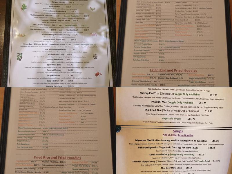 Green Elephant Menu