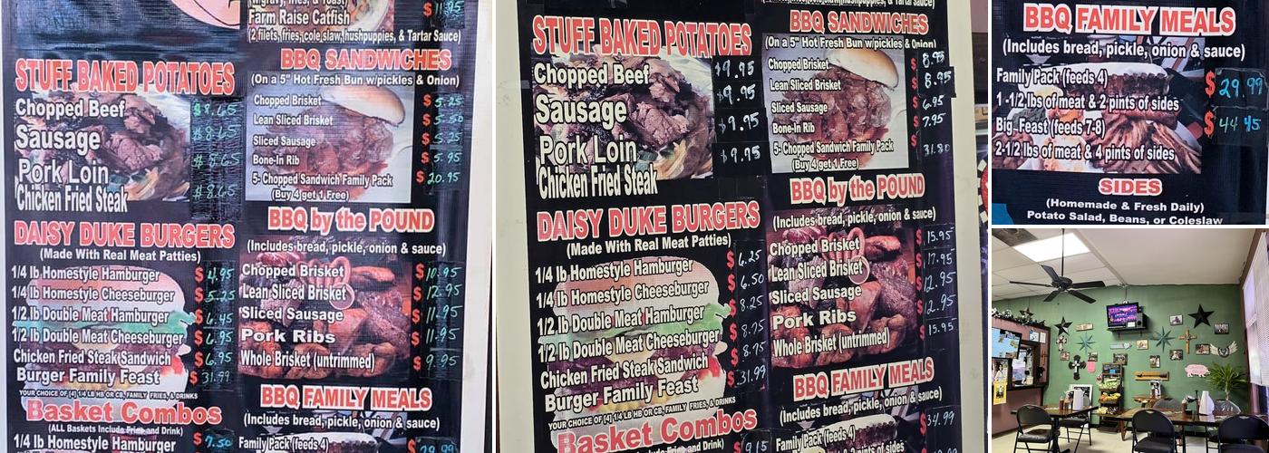 Daisy Dukes Bbq Menu