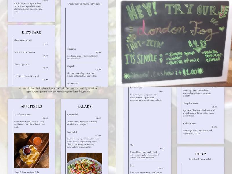 Nectar Café Menu