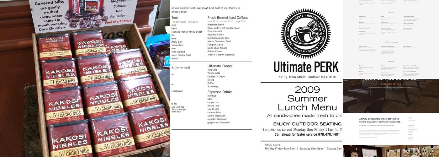 Ultimate Perk Coffee Shop Menu