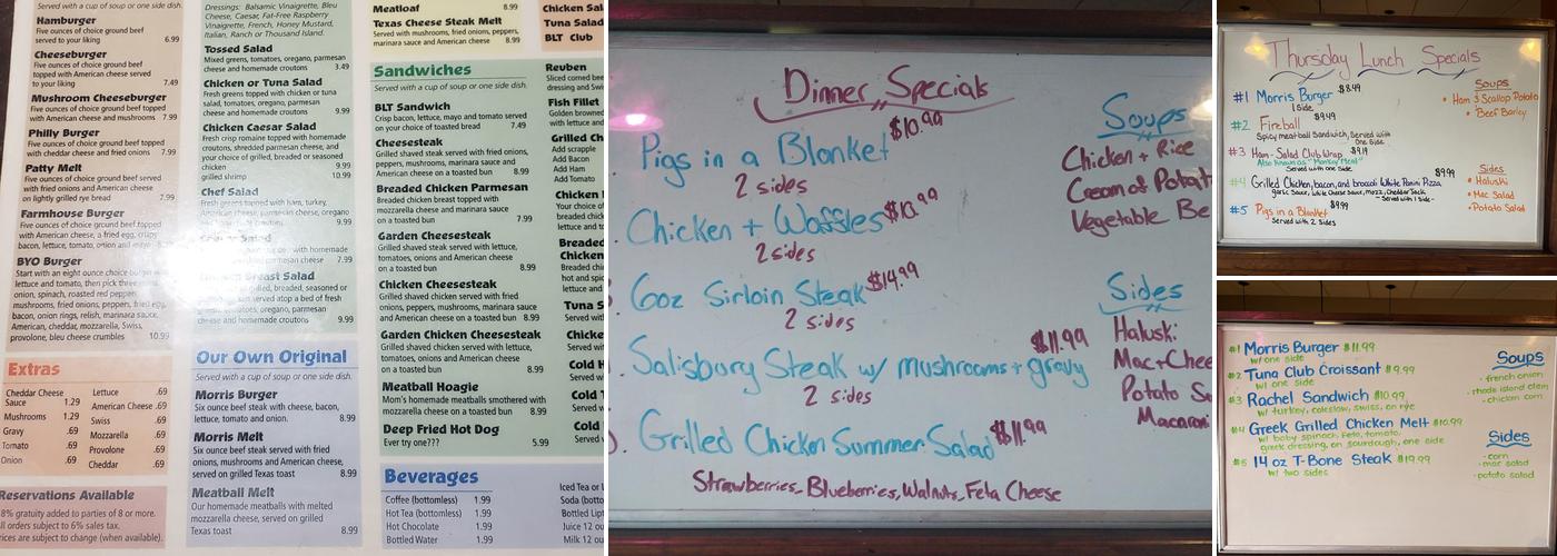 Morris Family Restaurant Menu
