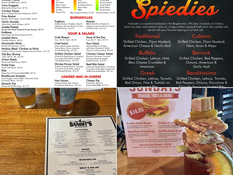 Bandit's Roadhouse Menu