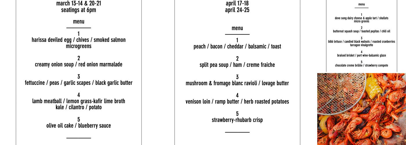 The Blind Pig Kitchen Menu