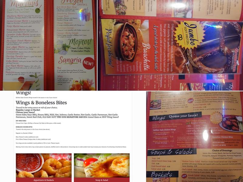 Grotto Pizza Restaurant & Sports Bar Menu