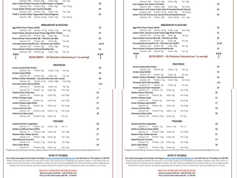 Capouse Cafe LLC Menu