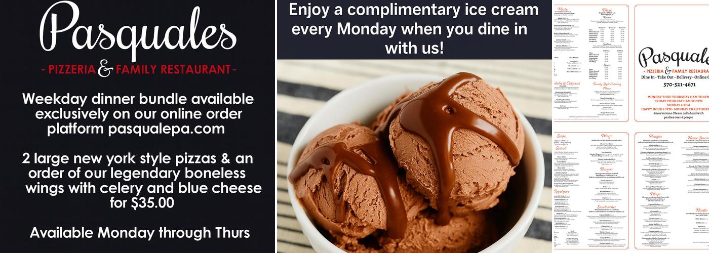 Pasquale's Pizzeria and Family Restaurant Menu