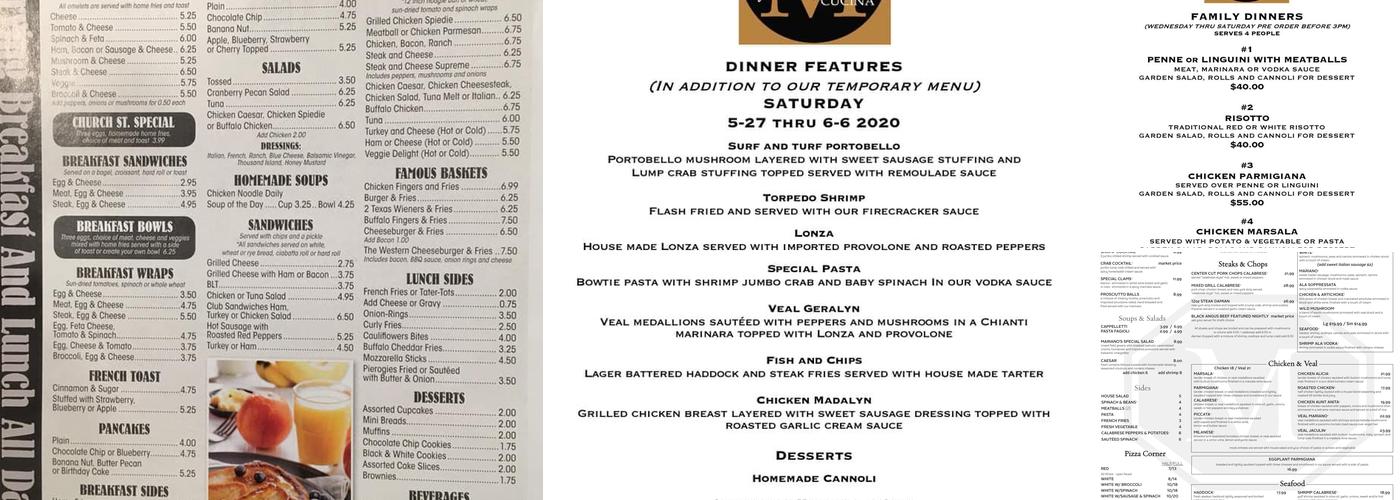 Mariano's Cucina and Provisions Menu