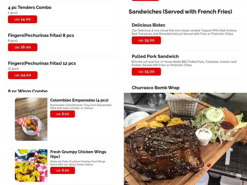 Grumpy G Restaurant Menu