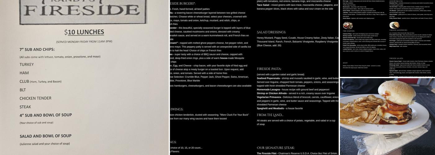 Randy's Fireside Menu