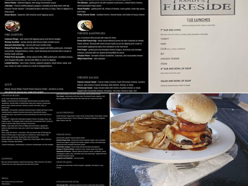 Randy's Fireside Menu