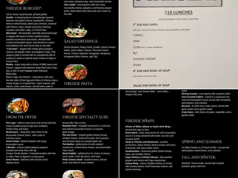Randy's Fireside Menu