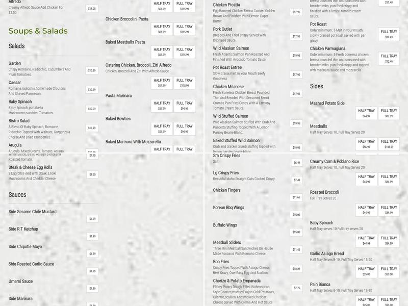 City Slicker Cafe Menu