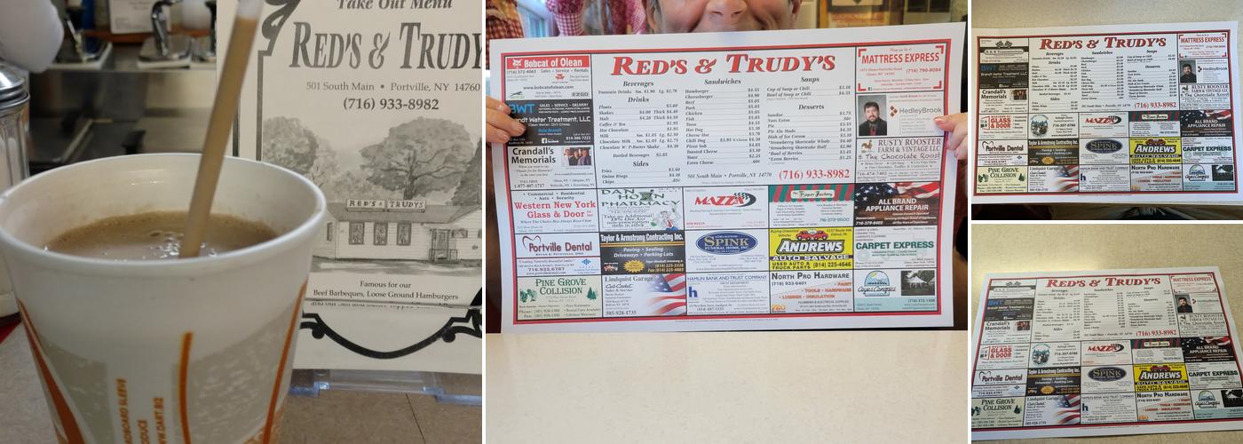 Red's & Trudy's Menu