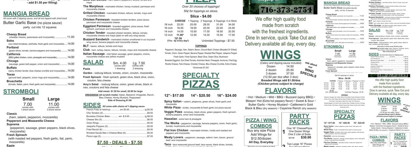 Mangia 2.0 Menu