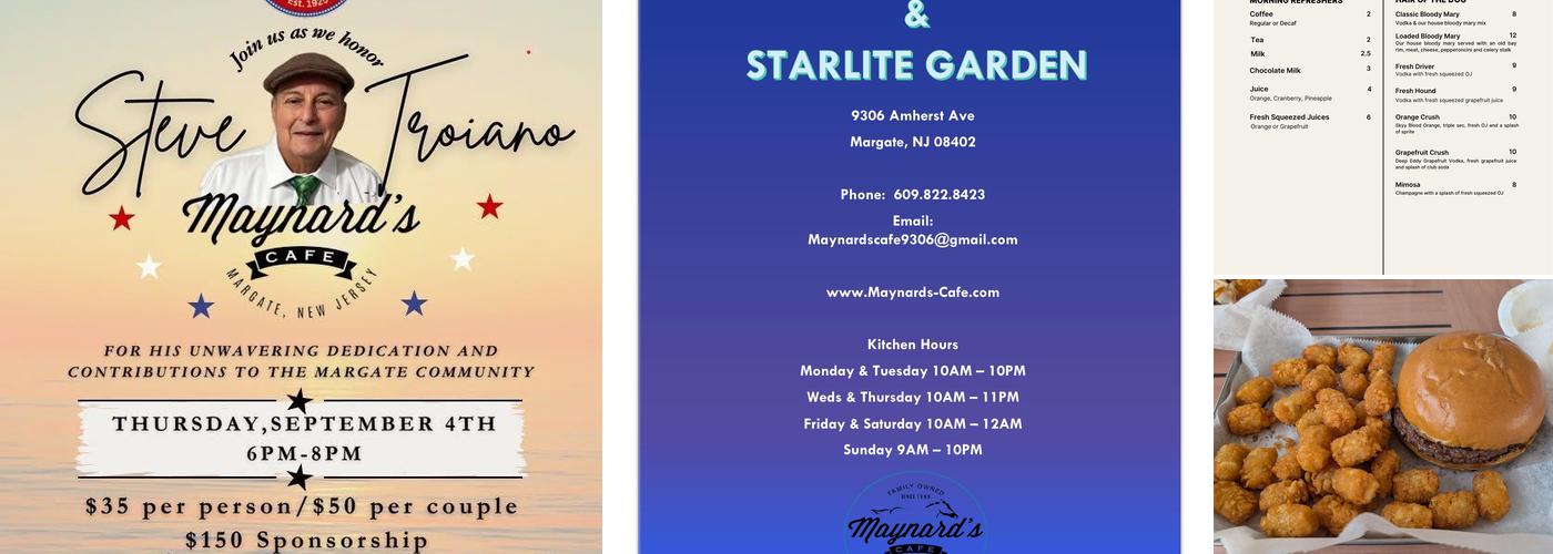Maynard's Cafe Menu