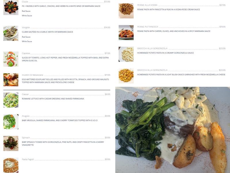 La Fontana Del Mare Menu