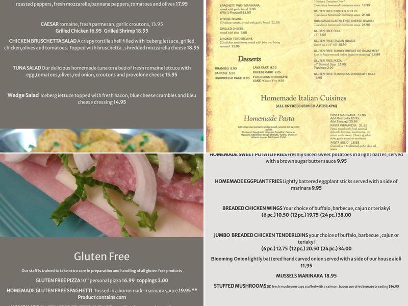 Bayshore Restaurant Menu
