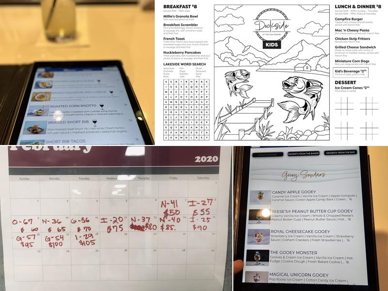 Dockside Restaurant Menu