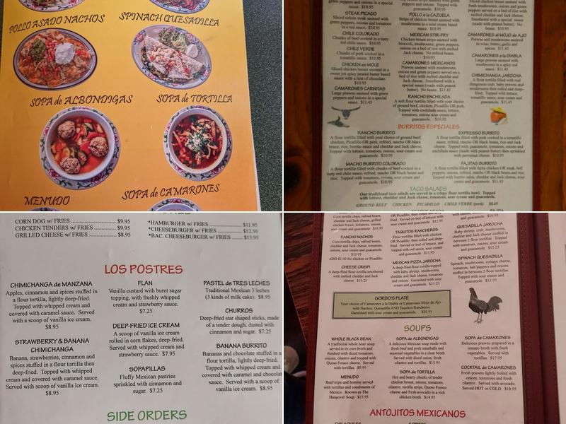 El Ranchito Menu