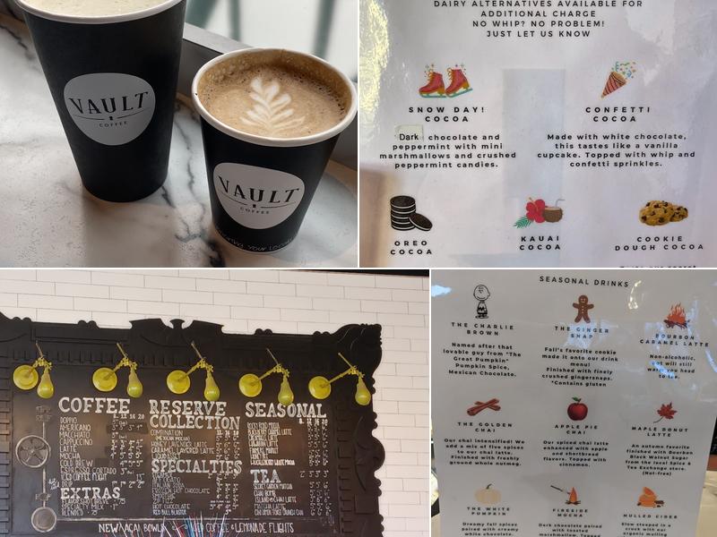 Vault Coffee Menu