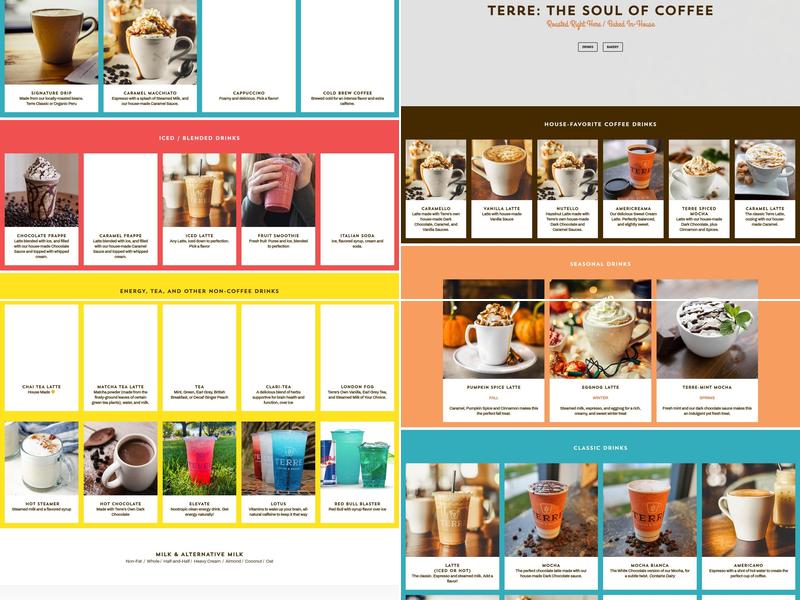 Terre Coffee & Bakery | Spokane St Menu