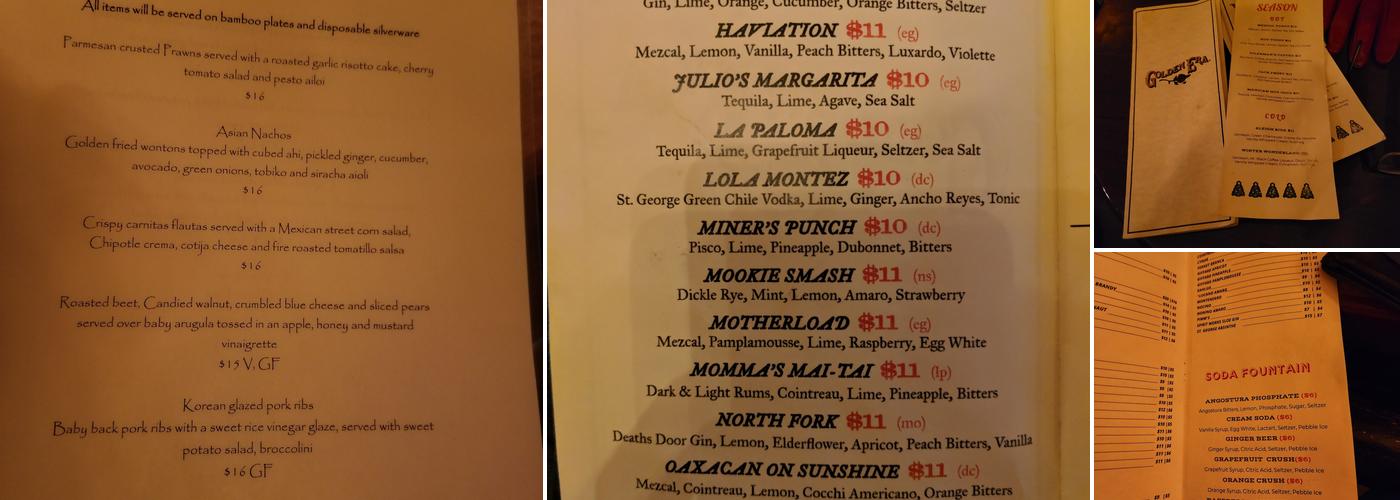 Golden Era Cocktail Bar and Lounge Menu