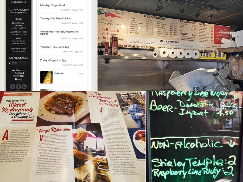 Vinny's Ristorante Menu