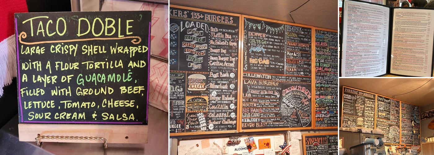 Parker's Restaurant Menu