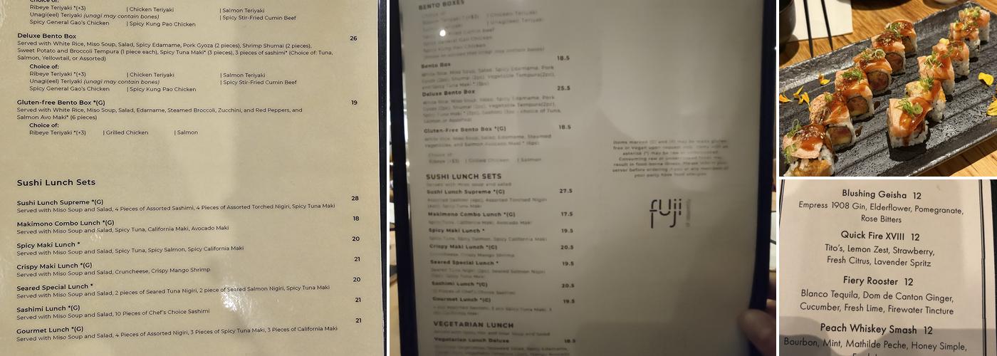 Fuji at Assembly Menu