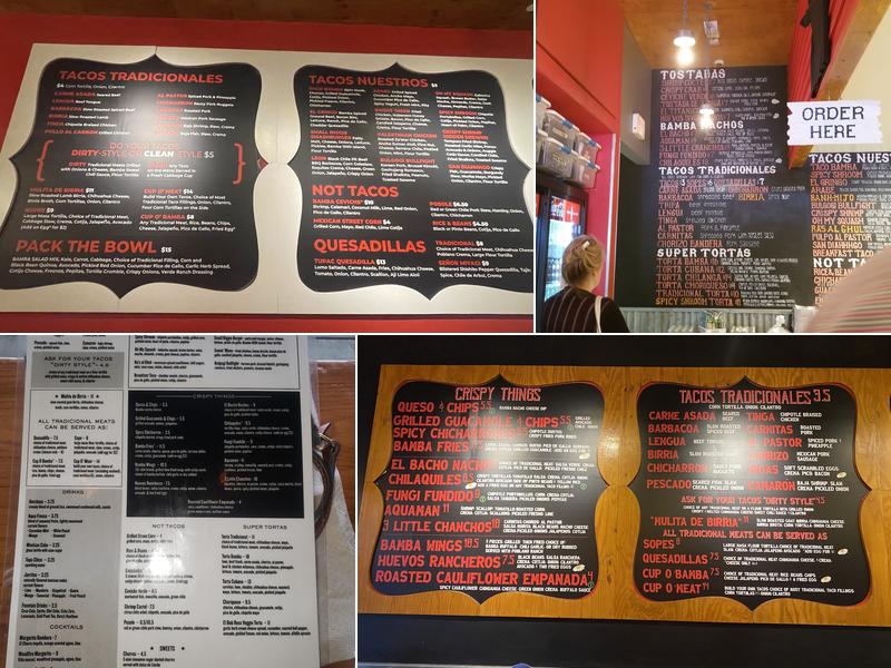 Taco Bamba Menu
