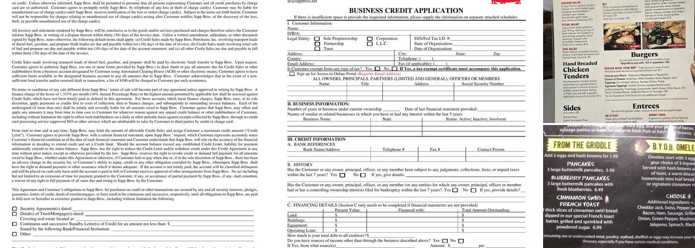 Apple Barrel Restaurant Menu