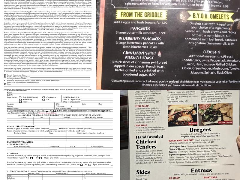 Apple Barrel Restaurant Menu