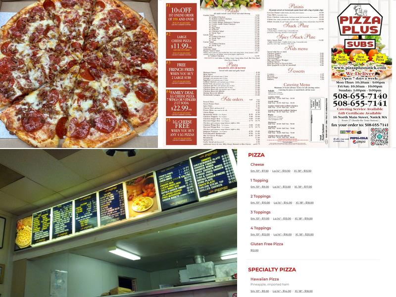 Pizza Plus Menu