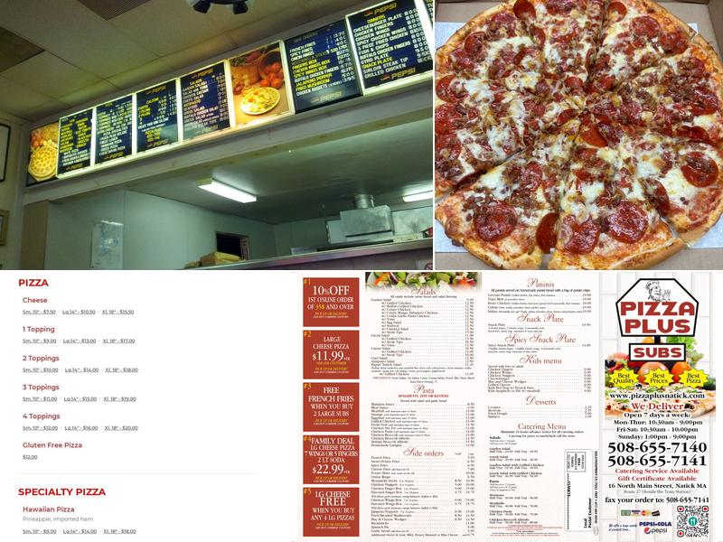 Pizza Plus Menu